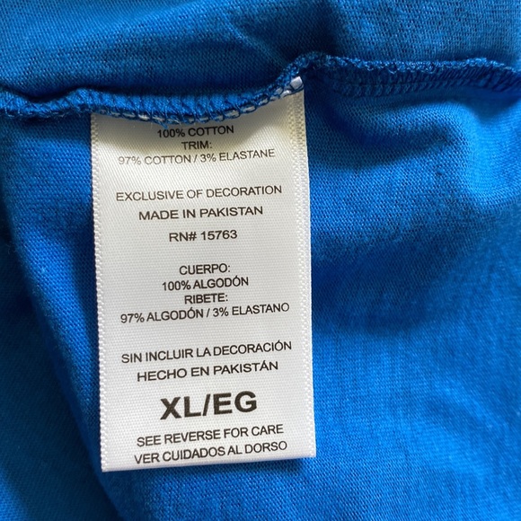 Champion Blue patterned long sleeve t-shirt Size XL NWOT. - Picture 7 of 7